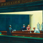 Puzzle MW - Cuzzle 30 p - Nighthawks - Hopper - Puzzle en bois Michèle Wilson enfant - Rouge et Noir