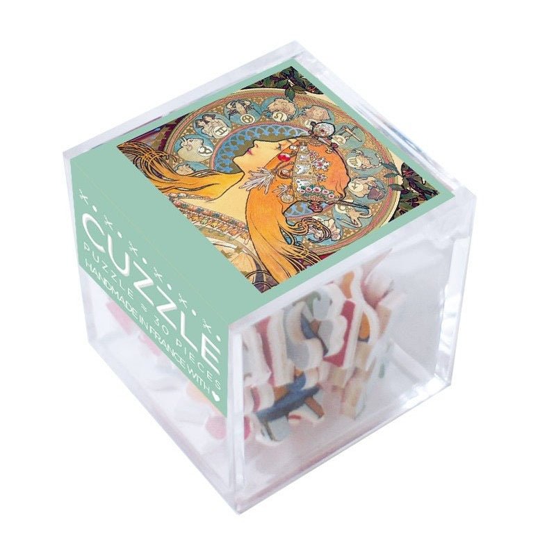 Puzzle MW - Cuzzle 30 p - Zodiac - Mucha - Puzzle en bois Michèle Wilson enfant - Rouge et Noir