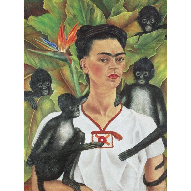 Puzzle Piatnik - 1000 p - Autoportrait - Frida Kahlo - Puzzle en carton - Rouge et Noir