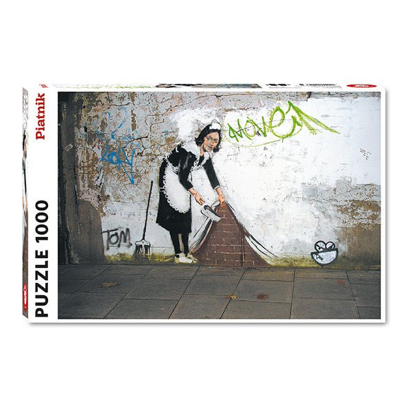 Puzzle Piatnik - 1000 p - Banksy - Sous le tapis - Puzzle en carton cadeau sénior adulte - Rouge et Noir