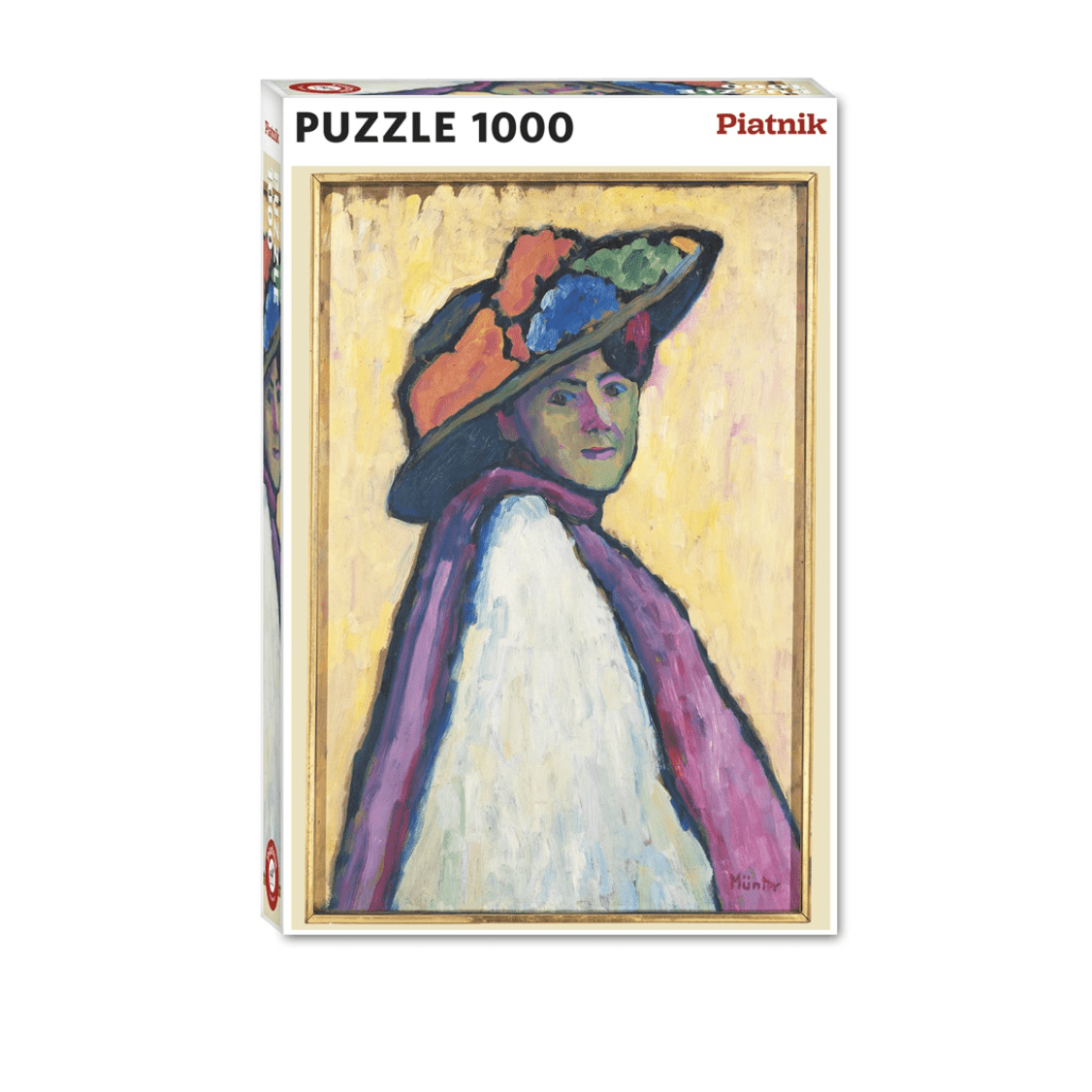Puzzle Piatnik - 1000 p - Bildnis Marianne von Werefkin - Gabriele Munter - Puzzle en carton - Rouge et Noir