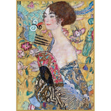 Puzzle Piatnik - 1000 p - Dame à l'éventail - Klimt - Puzzle en carton - Rouge et Noir