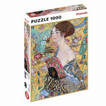 Puzzle Piatnik - 1000 p - Dame à l'éventail - Klimt - Puzzle en carton - Rouge et Noir