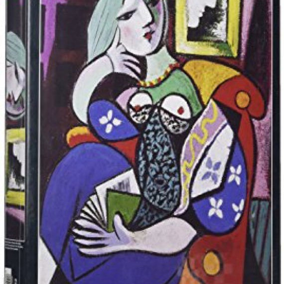 Puzzle Piatnik - 1000 p - Femme avec livre - Picasso - Puzzle en carton - Rouge et Noir