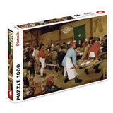 Puzzle Piatnik - 1000 p - Repas de Noces - Brueghel - Puzzle en carton - Rouge et Noir