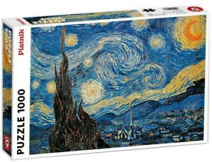 Puzzle Piatnik - 1000p - La nuit étoilée - Van Gogh - Puzzle en carton - Rouge et Noir