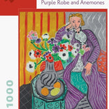 Puzzle Pomegranate - 1000 p - Robe violette et anémones - Matisse - Puzzle en carton - Rouge et Noir