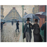 Puzzle Pomegranate - 1000 p - Rue de Paris par temps de pluie - Gustave Caillebote - Puzzle en carton - Rouge et Noir