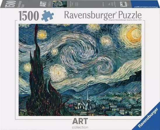 Puzzle Ravensburger - 1500 p - Nuit étoilée - Van Gogh - Puzzle en carton - Rouge et Noir