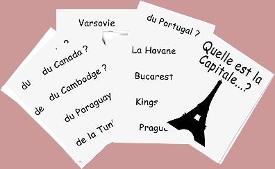 Quelle est la capitale ...? - fin de soirée à partager - Rouge et Noir