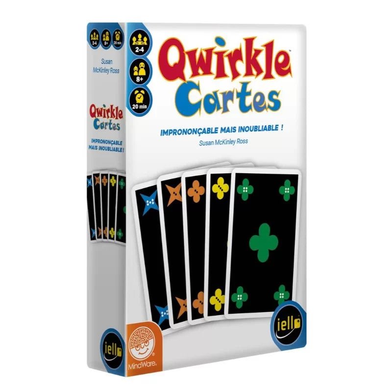 Qwirkle Cartes - jeu en bois de stratégie Jeu de Voyage - Rouge et Noir