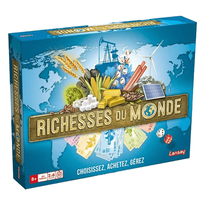 Richesses du monde - Jeu de plateau de stratégie - Rouge et Noir