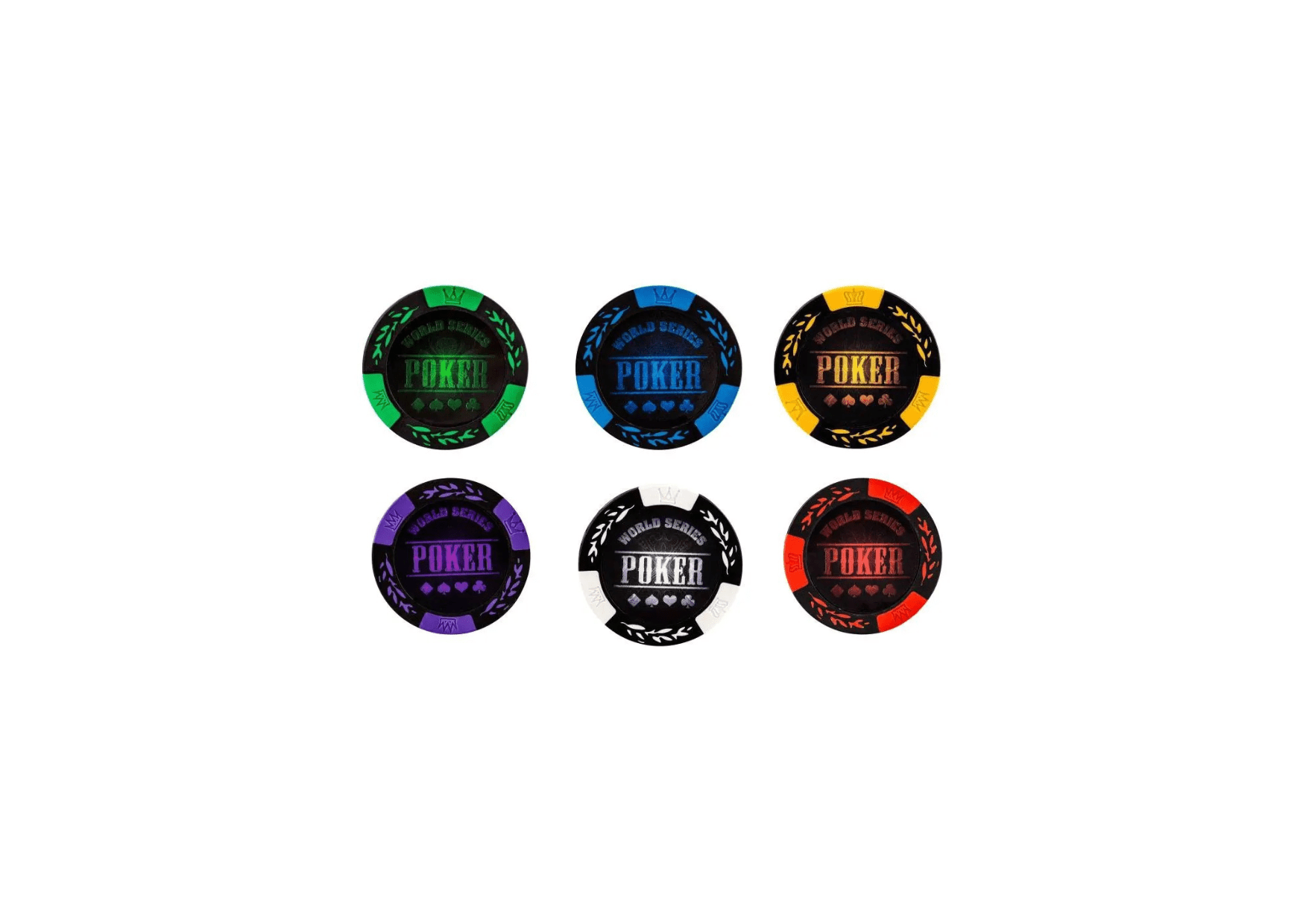 Rouleau de jetons Argile 14 gr - World Series - Sans valeurs - accessoire de poker - Rouge et Noir