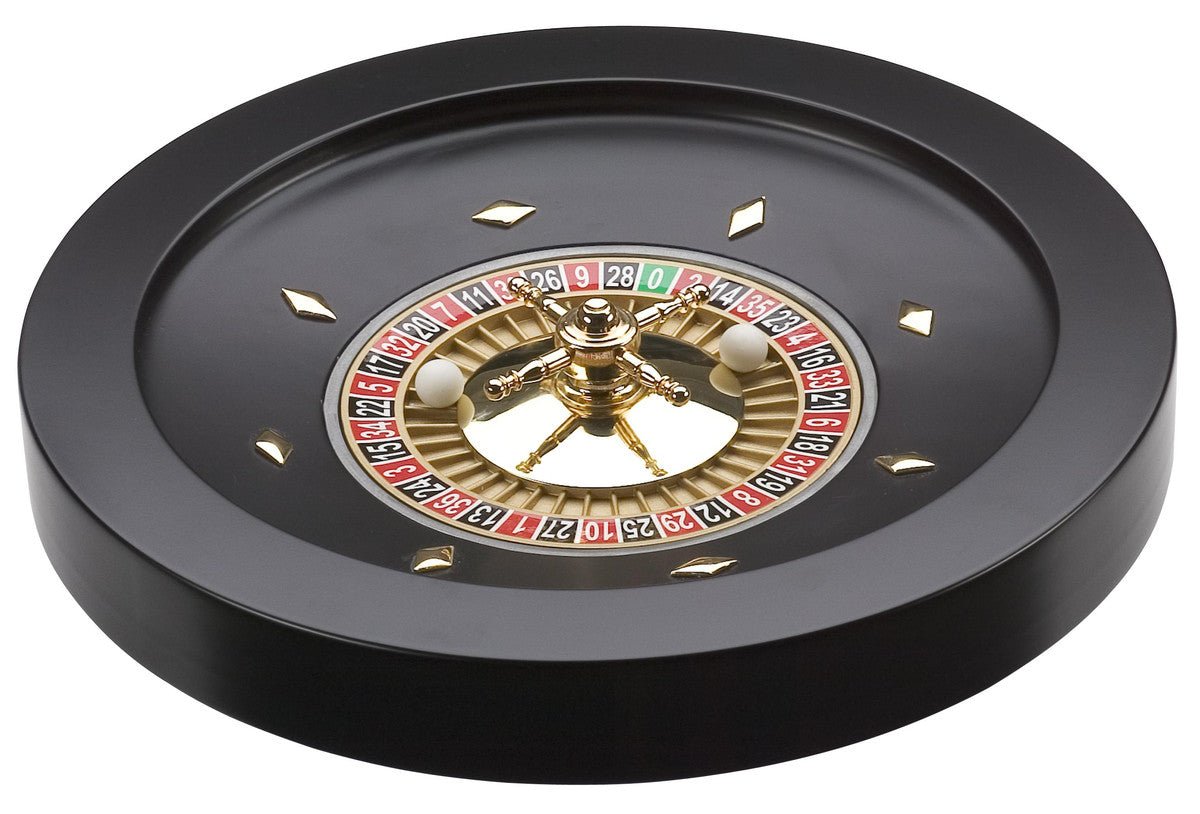 Roulette Bois Noir 36cm - roulette simple - Rouge et Noir