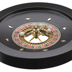 Roulette Bois Noir 36cm - roulette simple - Rouge et Noir