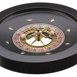 Roulette Bois Noir 36cm - roulette simple - Rouge et Noir