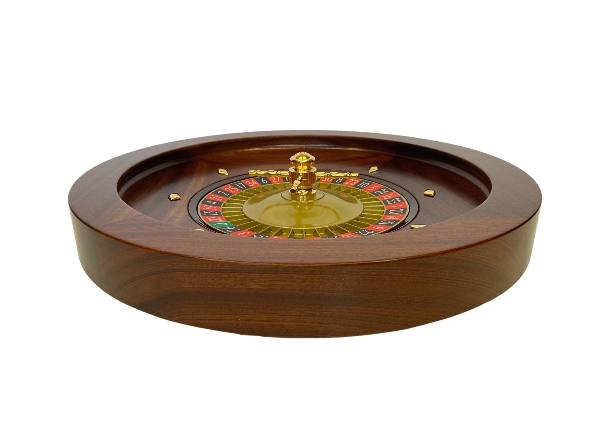 Roulette Romagnoli - Acajou - 45 cm - roulette simple en bois - Rouge et Noir