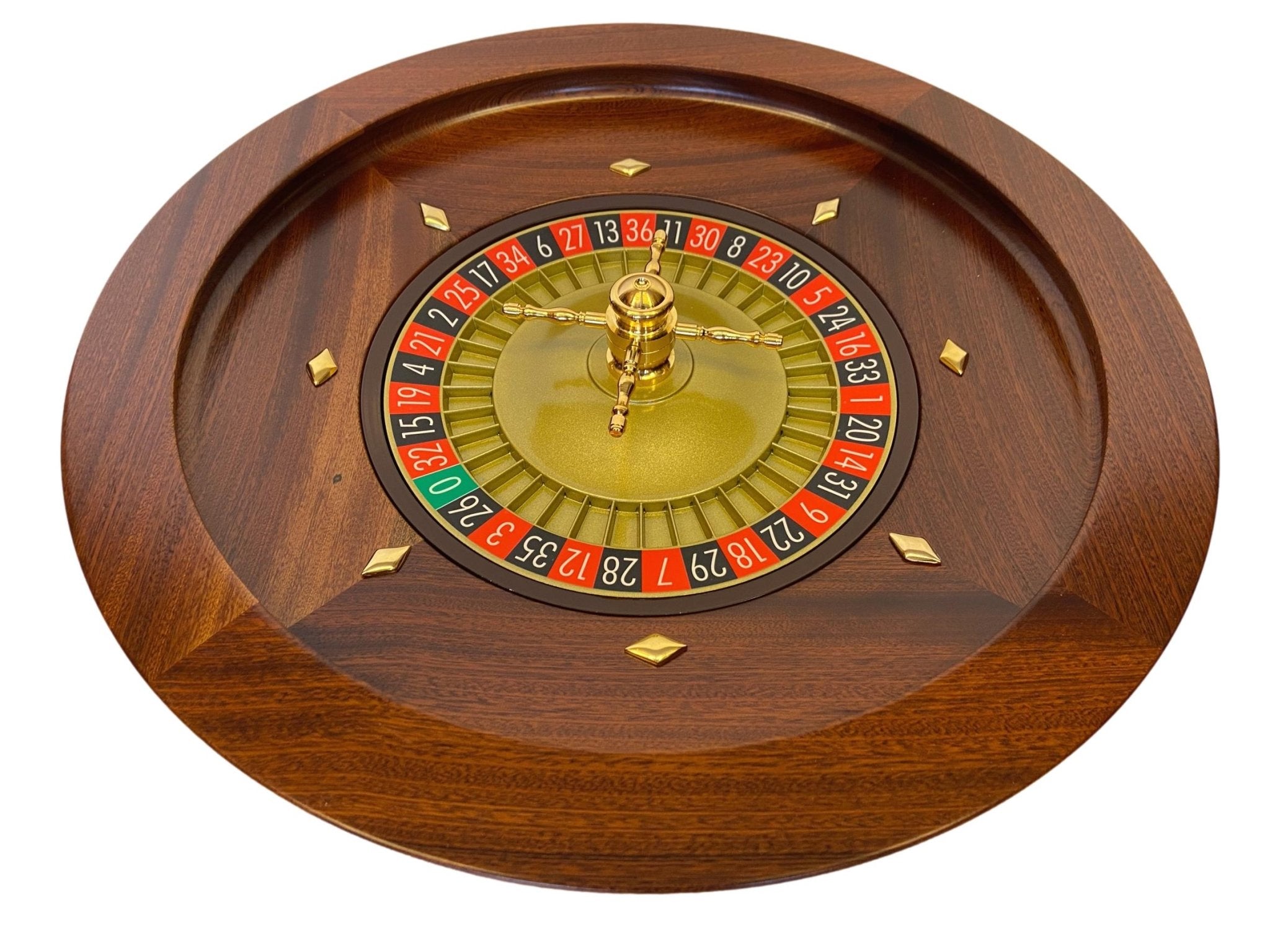 Roulette Romagnoli - Acajou - 45 cm - roulette simple en bois - Rouge et Noir