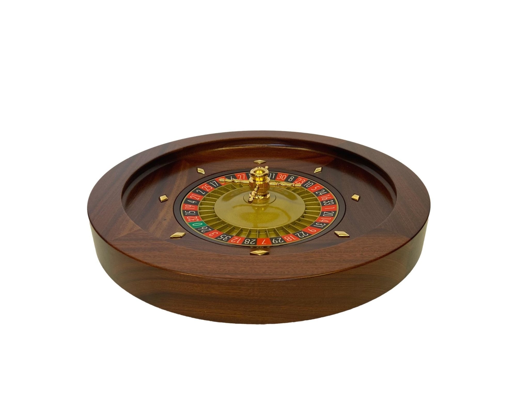 Roulette Romagnoli - Acajou - 45 cm - roulette simple en bois - Rouge et Noir