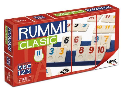 Rummy 4 joueurs - boite carton - Jeux de Lettres et de Chiffres cadeau sénior - Rouge et Noir