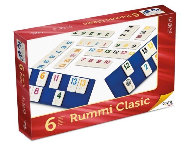 Rummy 6 joueurs - boite carton - Jeux de Lettres et de Chiffres - Rouge et Noir