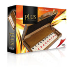 Rummy mallette - Bois foncé - jeu en bois de stratégie jeu de lettres - Rouge et Noir