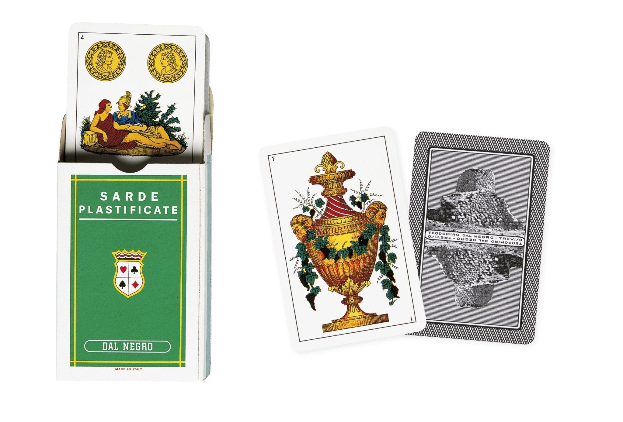 Scopa Sarde verte - jeu de cartes de scopa - Rouge et Noir