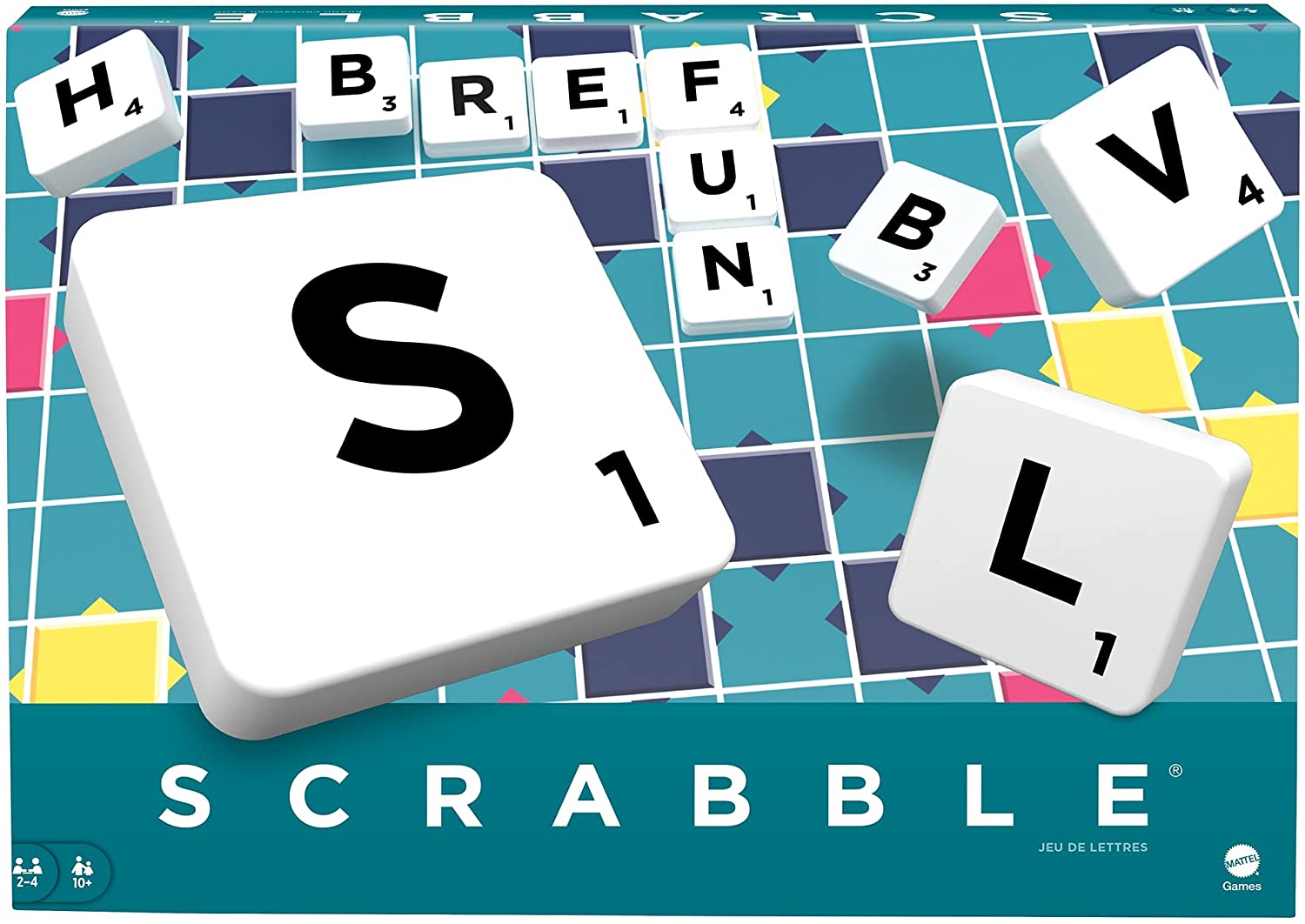 Scrabble Classique - Jeux de Lettres et de Chiffres - Rouge et Noir