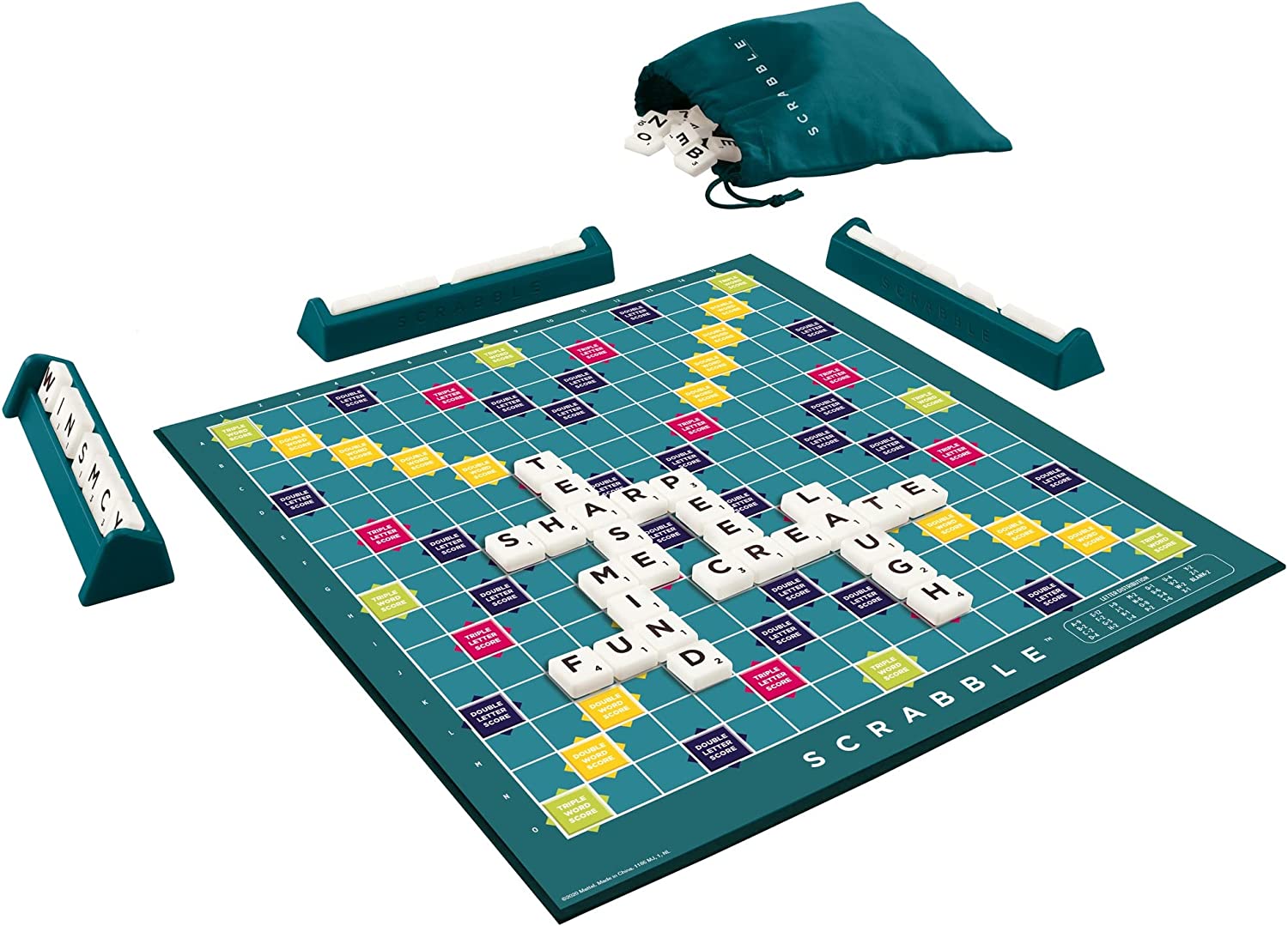 Scrabble Classique - Jeux de Lettres et de Chiffres - Rouge et Noir