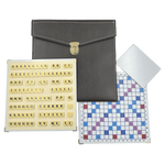 Scrabble Cuir Vegan - Magnétique - Marron - Jeux de Lettres et de Chiffres cadeau bel objet - Rouge et Noir