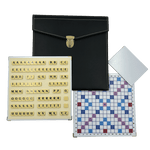 Scrabble Cuir Vegan - Magnétique - Noir - Jeux de Lettres et de Chiffres cadeau bel objet - Rouge et Noir