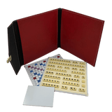 Scrabble Cuir Vegan - Magnétique - Rouge - Jeux de Lettres et de Chiffres cadeau bel objet - Rouge et Noir