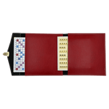 Scrabble Cuir Vegan - Magnétique - Rouge - Jeux de Lettres et de Chiffres cadeau bel objet - Rouge et Noir