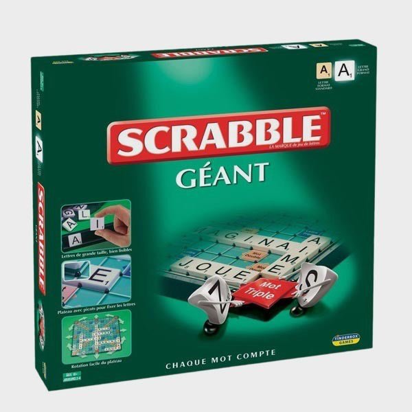 Scrabble Géant - Jeux de Lettres et de Chiffres - Rouge et Noir