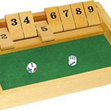 Shut the box GM - Jeu en bois de stratégie cadeau sénior - Rouge et Noir