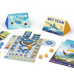 Sky Team - Jeu de société et plateau de stratégie de cartes à deux coopératif - Rouge et Noir