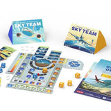 Sky Team - Jeu de société et plateau de stratégie de cartes à deux coopératif - Rouge et Noir