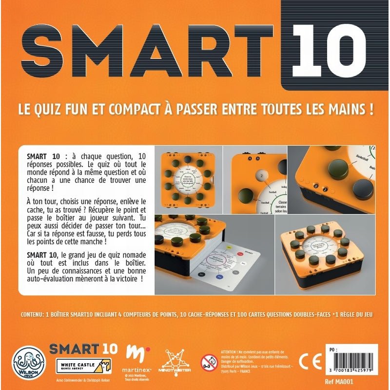 Smart10 - Jeu de questions - Rouge et Noir