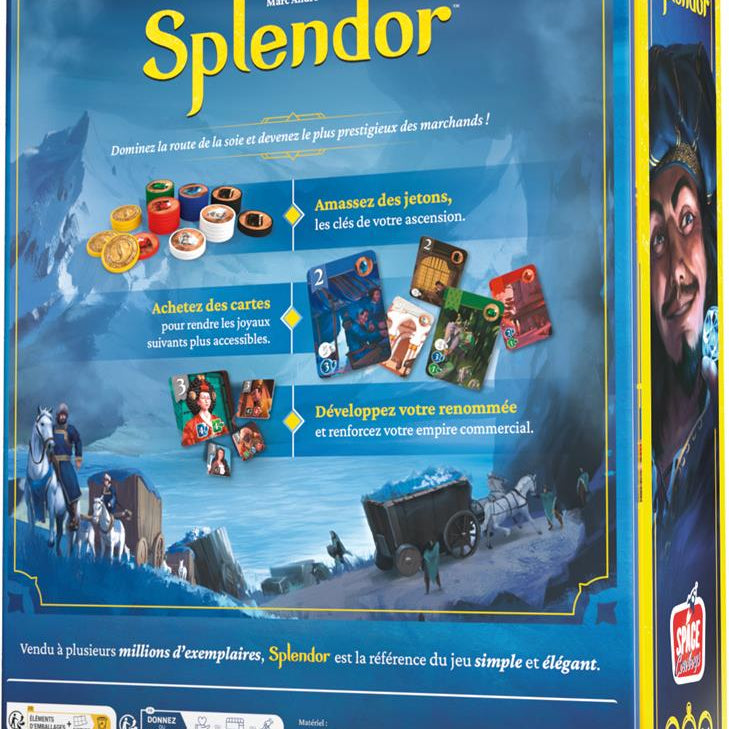 Splendor - Jeu de plateau de stratégie - Rouge et Noir