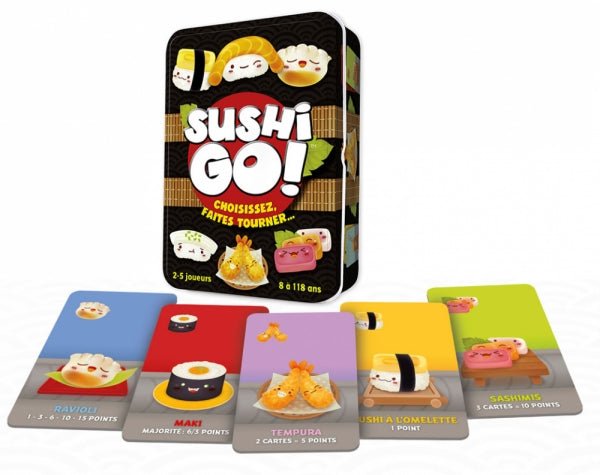 Sushi Go ! - Jeu de plateau de stratégie d'ambiance - Rouge et Noir