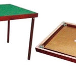 Table de Bridge XL - 89 x 89 cm - tapis de cartes jeu de cartes bridge tapis - Rouge et Noir