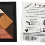 Tangram Bois - Casse - tête en bois jeu solitaire - Rouge et Noir