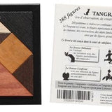 Tangram Bois - Casse - tête en bois jeu solitaire - Rouge et Noir