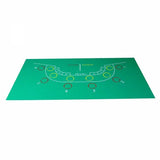 Tapis de Baccara feutre - 180x90 cm - Tapis de craps casino - Rouge et Noir