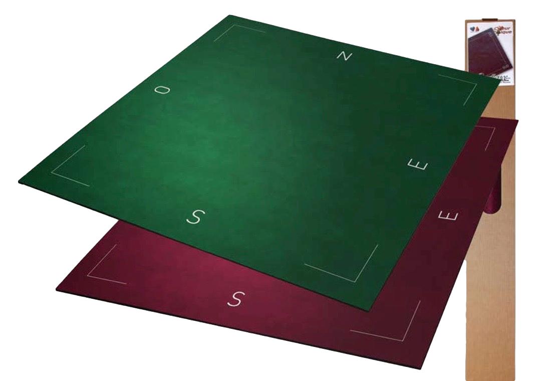 Tapis de bridge - Excellence - tapis de cartes jeu de cartes bridge tapis - Rouge et Noir