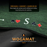 Tapis de bridge - Wogamat - tapis de cartes jeu de cartes bridge tapis - Rouge et Noir