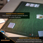 Tapis de bridge - Wogamat - tapis de cartes jeu de cartes bridge tapis - Rouge et Noir