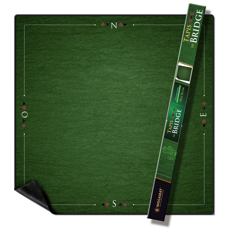 Tapis de bridge - Wogamat - tapis de cartes jeu de cartes bridge tapis - Rouge et Noir