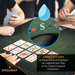 Tapis de bridge - Wogamat - tapis de cartes jeu de cartes bridge tapis - Rouge et Noir