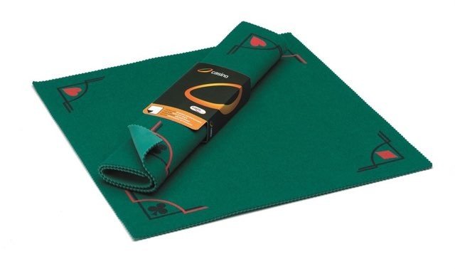 Tapis de cartes antidérapant - 50 x 50 cm - tapis de cartes tapis de poker - Rouge et Noir